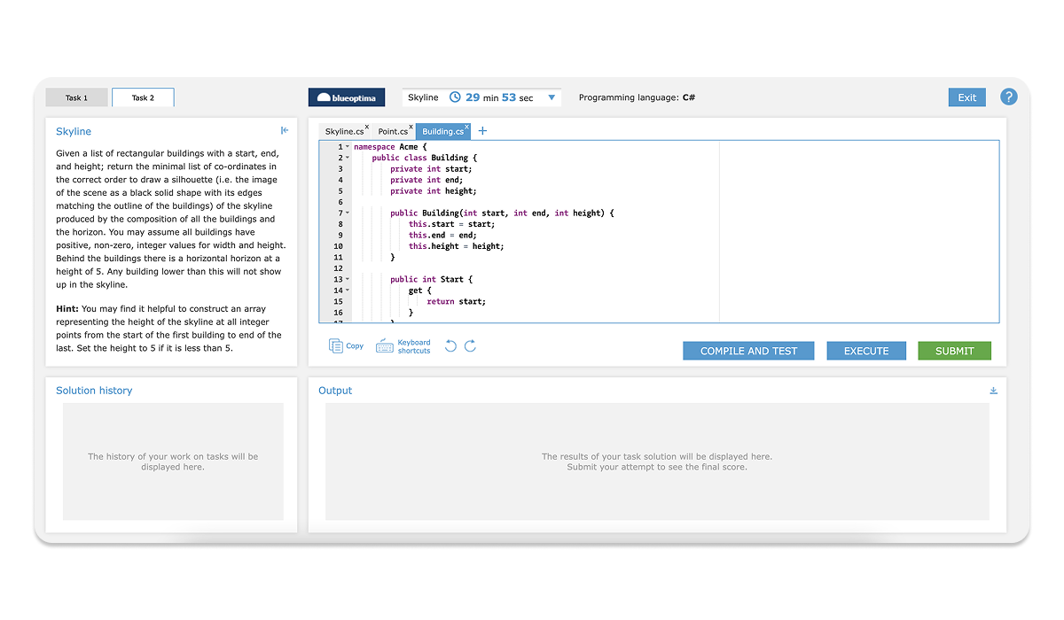 Before redesign screenshot